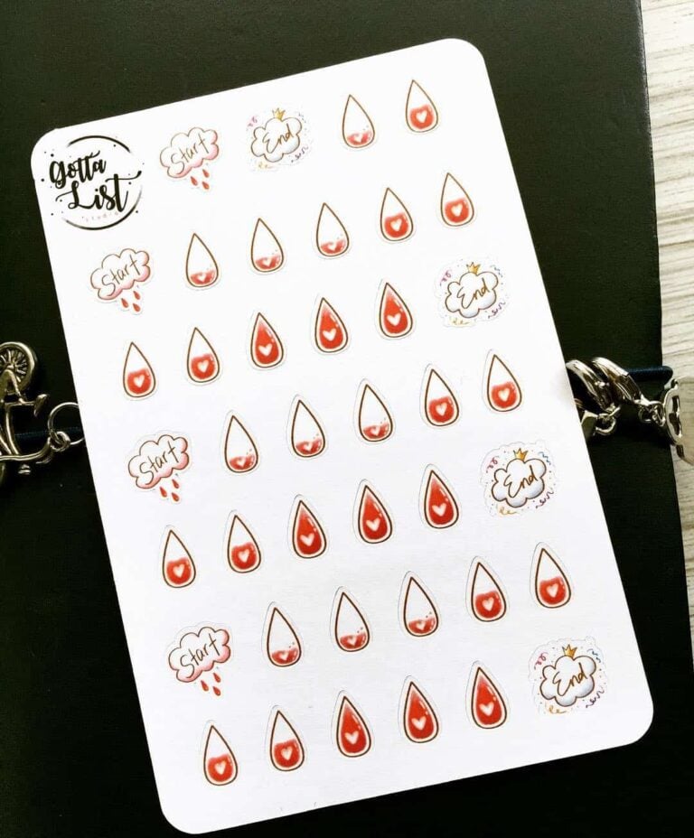 bullet journal period tracker layout ideas