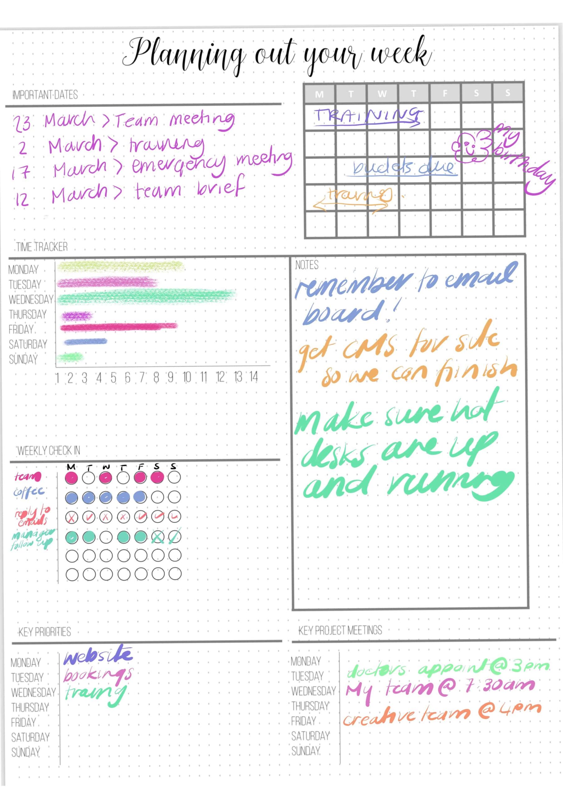 Project Management Bullet Journal