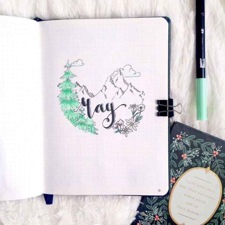 mint bullet journal layout ideas