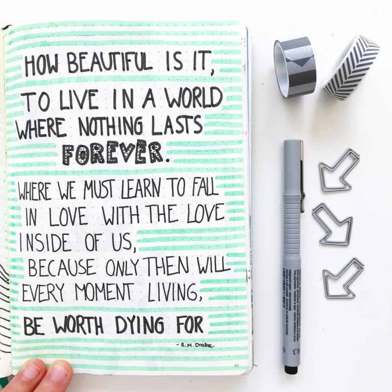 mint bullet journal layout ideas