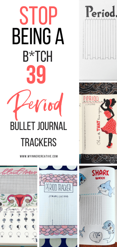 period tracker bullet journal layout