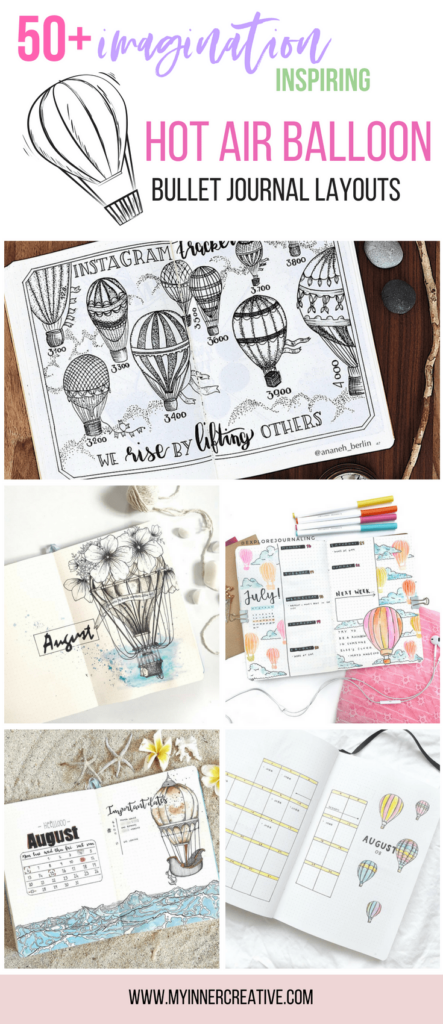 hot air balloon bullet journal ideas